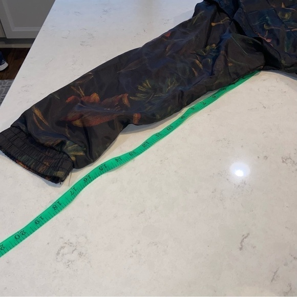 Vintage LAVON Full Zip Jacket Sz MED Black Floral 80s Vibe - Picture 10 of 10